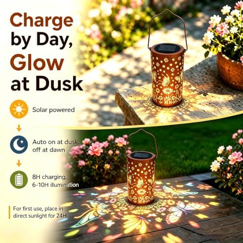 Butterfly Colorful Solar Lantern Outdoor Waterproof, Garden Gift - Image 2