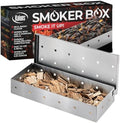 Kaluns Universal Stainless Steel Smoker Box, Gas or Charcoal Grill Smoke Box, Works with Wood Chips, add Delicious Smoked Flavor, Hinged Lid,Warp Free Grill Accessories by Kaluns%C2%AE