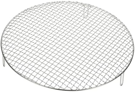 uxcell 16 Inch Round Cooking Rack, Stainless Steel Canning Racks with Legs, Barbecue Mesh Grill for Baking Cooling Steaming Cookware by uxcell