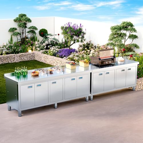 WWK 70" x 21" Stainless Steel Cabinet with 304 Stainless Steel Tabletop - Image 6