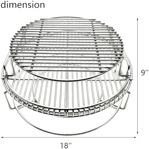 Multi-Level Cooking Grate System for BGE, Big Green Egg Large, Char-Griller AKORN, Kamado Joe Classic 18" Charcoal Grill - Image 2