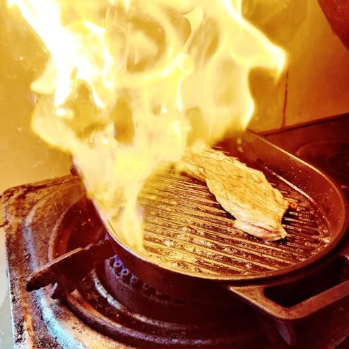 JIN BETTER GRILL PARTS New Skillet with Insulated Wooden Cushion and Removable Handle Compatible with Gas Cooktops and Grills - Image 6
