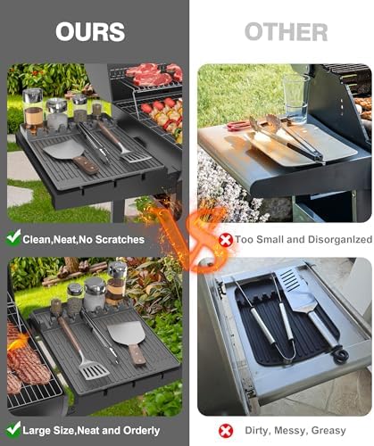 Silicone Grill Mat for Blackstone Griddle Accessories, 8-Slot Tool Mat - Image 6