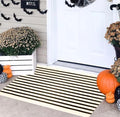 BUAGETUP Front Layered Door Mat 24"x35"Fall Striped Outdoor Rug Porch Decor by BUAGETUP