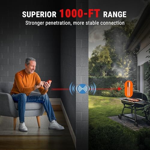 TempPro TempSpike 1000FT Wireless Meat Thermometer Digital with 2 Probes - Image 2