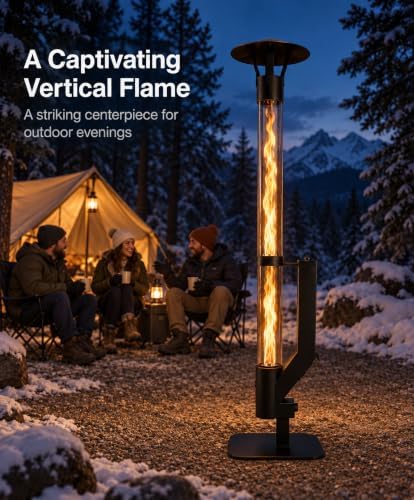 Pellet Patio Heater, 70 Inch Outdoor Wood Pellet Rocket Stove - Image 6