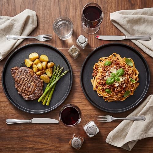 Maxdot 2 Pcs 11.4 Inch Cast Iron Grill Pan Round Pizza Pan Skillet for BBQ - Image 5
