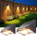 KOOPER Solar Fence Lights Outdoor Waterproof 2 Pack, Solar Fence Lights with Ultra-Bright LED Lens, 10 Modes & 9 Colors Outdoor Solar Lights for Fence, Backyard, Railing, Patio, Wall, Step, Deck by KOOPER