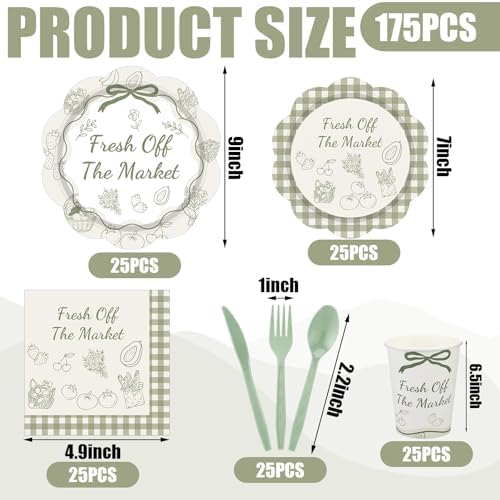 Zubebe Fresh Off the Market Disposable Tableware Set Serves 25 Guests - Image 6
