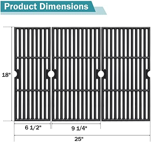 Criditpid Grill Grates for Charbroil Performance 4 Burner 463342119, 463376017, 463347017, 463377017, 463335517, 463347418, 18"x 25" Cooking Grate for Char-Broil Grill Parts G470-0002-W1, G470-0003-W1 - Image 2