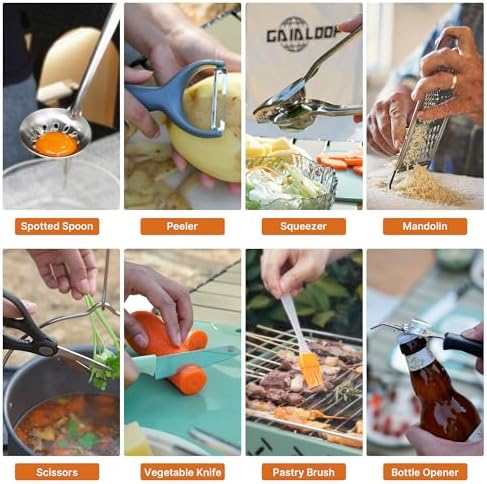 Gaialoop Camping Utensil Set, Camping Cooking Utensils & Kitchen Tools - Image 6