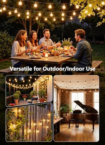 100FT 31 Bulbs Outdoor String Lights with Remote & Dimmable - Image 6