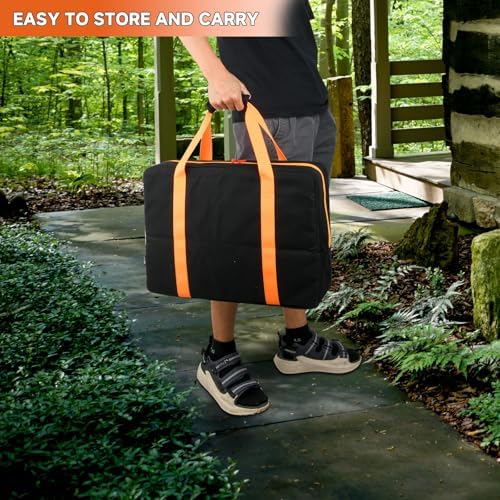 Cosmos BBQ Tool Storage Bag Grill Accessory Storage Bag Grill Utensil Carry Bag Grilling Hardware Tote Bag Container Foldable Grill Tool Replacement Bag for Outdoor Camping Barbecue, 18.1x5.1x13 Inch - Image 6