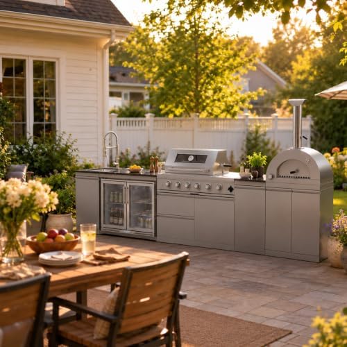 Modular Outdoor Kitchen 150",Propane Grill with Pizza Oven.108,000 BTU - Image 3