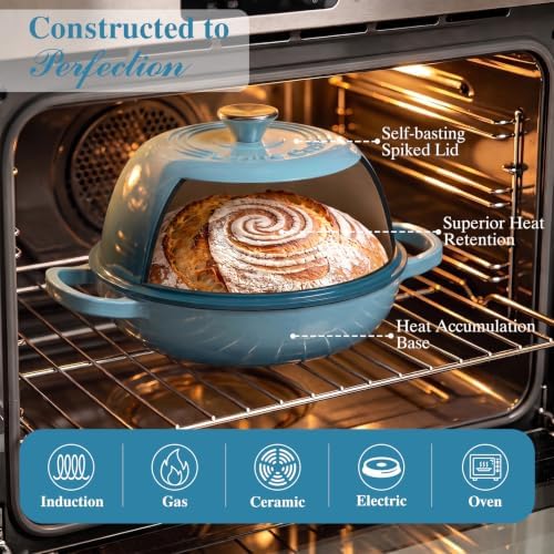 Umite Chef 6QT Enameled Cast Iron Dutch Oven Bread Baking Gift Set - Image 3