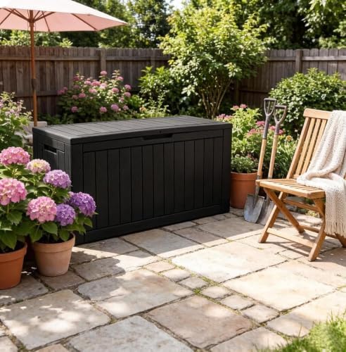 KAMABOKO 140 Gallon Outdoor Storage Box Waterproof Deck Box for Patio by KAMABOKO