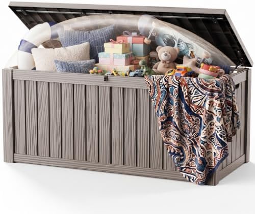 DRATO 310 Gallon Deck Boxes Outdoor Waterproof Large Outside Storage Box by DRATOprovidesawarmandcozy