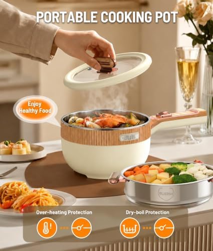 Electric Hot Pot 1.5L Mini Portable Electric Pot Dual Power - Image 6