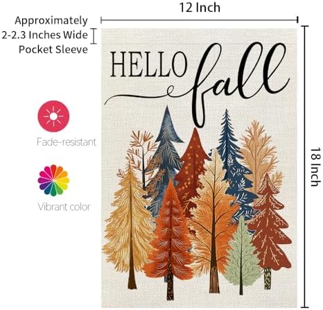 CROWNED BEAUTY Fall Welcome Trees Garden Flag for Outside 12x18 Inch - Image 4