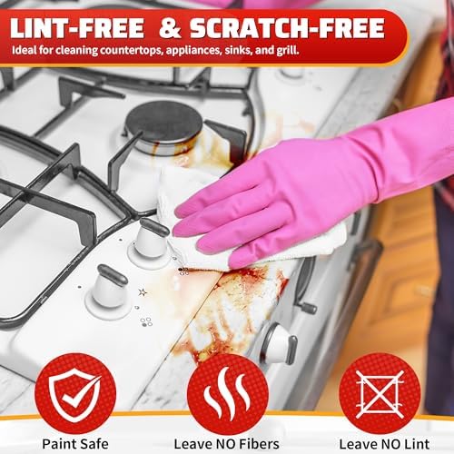 White Microfiber Cleaning Cloth, 150 Pack Shop Towels All-Purpose Cleaning Rags, Bulk Lint-Free Washcloth Reusable Microfiber Towels for Cars Mechanic Garage & Housekeeping 11.5"*11.5" - Image 6