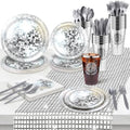 Kochorie 169 Pieces 70s 80s Disco Party Supplies Disposable Tableware Set by Kochorie