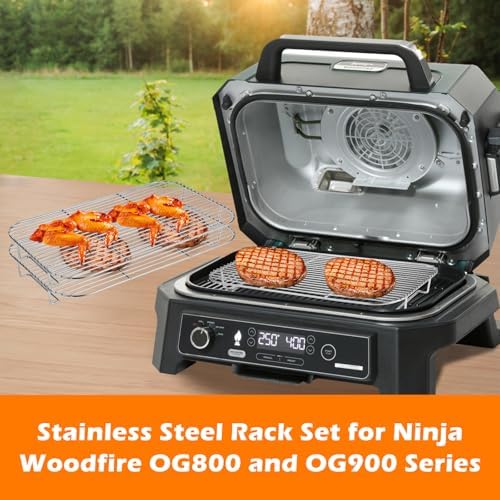 2Pcs Stainless Steel Rack Set for Ninja Woodfire OG800 and OG900 Series - Image 2