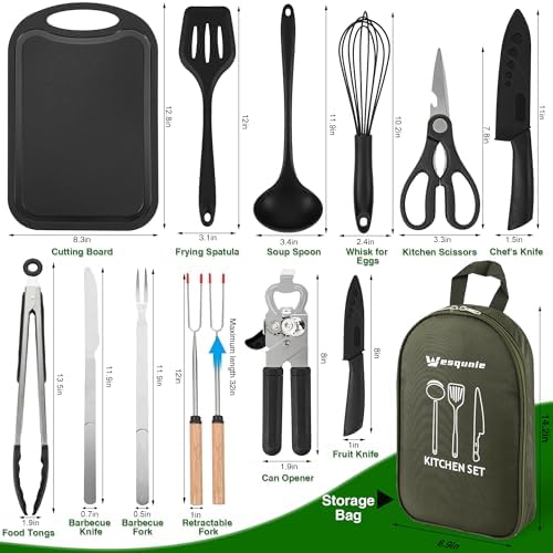 Wesqunie Camping Cooking Utensils Set, Cookware Set for Outdoor Hiking BBQ - Image 5
