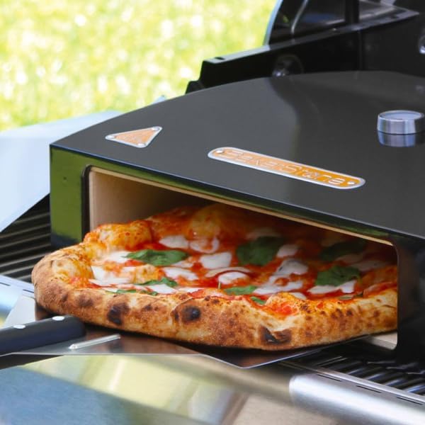 BakerStone Outdoor Pizza Oven, 12" Pizza Oven for Grill Top 5-sided Stone Baking Chamber with Wood Pizza Peel, Turning Peel For Backyard Patio Camping Barbecues, Basic Series - Image 3