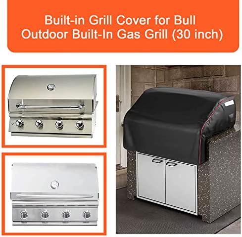 QuliMetal 32 inch Built-in Grill Cover for Bull 45005 Built in Gas Grill - Image 2