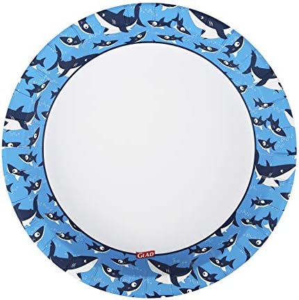Glad for Kids Disposable Paper Plates, Sharks, 8.5 Inch, 20 Count, 6-Pack - Image 5