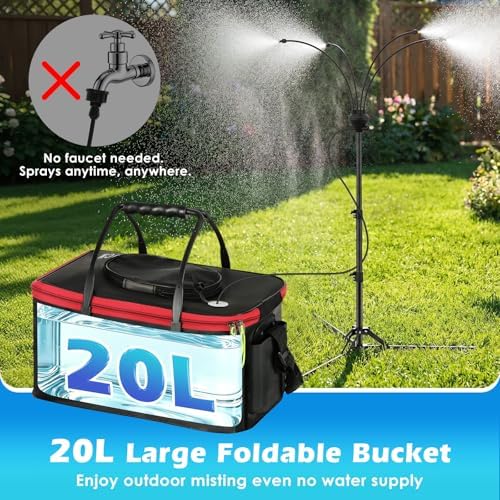 Roylvan Portable Misters for Outside Patio, Battery-Powered with 4 Nozzles - Image 2