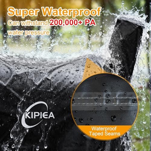 Kipiea 600D Heavy Duty Grill Cover for Traeger Pro 34 & 780 Series, Waterproof Wood Pellet Smoker Cover with Windproof Buckles, Pellet BBQ Grill Covers for Outside Anti-UV, No Tear, No Fading - Image 4
