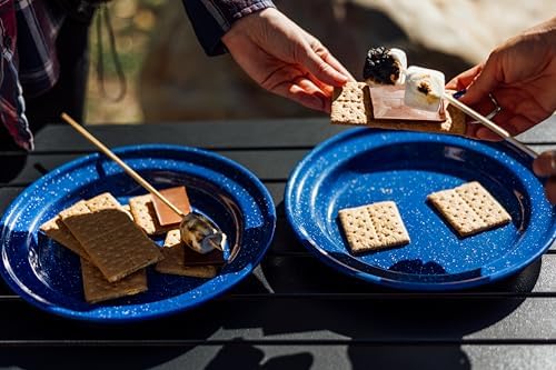 Enamelware for Camping and Backpacking - Camping Cookware Gear Essentials for Outdoor/Indoor Use and Backpacking Adventures (Made by Caddis Sports) (10 Inch Plate (4 Pack)) - Image 5