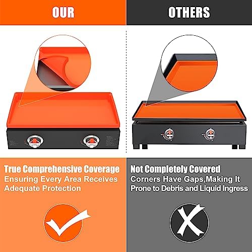 Silicone Griddle Mat Cover for Blackstone - 22 Inch True All-Encompassing Coverage Heavy Duty Food Grade Grill Buddy Mat, All Season Cooking Surface Protective Cover - Image 3