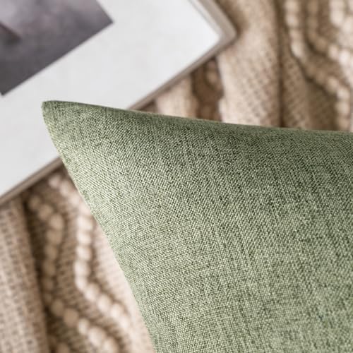 MIULEE Decorative Outdoor Pillow Covers Christmas 12x12 Dark Green - Image 2