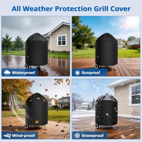SunPatio 22 Inch Charcoal Kettle Grill Cover, Compared to Weber 7150 - Image 7