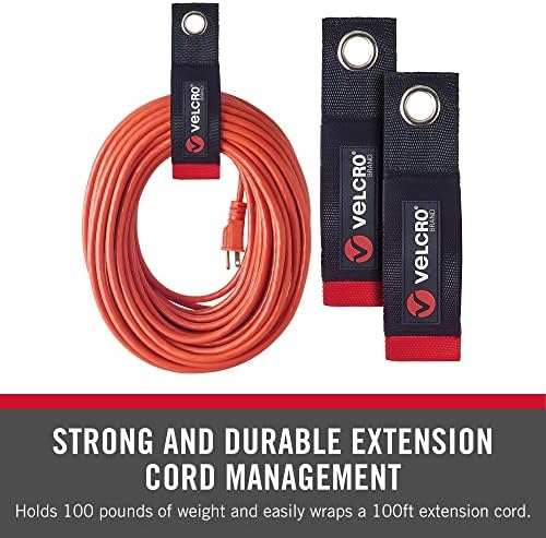 VELCRO Brand Easy Hang Extension Cord Organizer Holder, 18", Holds 100lbs - Image 2