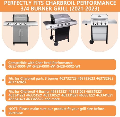 Adjustable Grill Warming Rack for Charbroil Performance 3/4 Burner Grill Replacement Parts 463448021 463365021 463352521 463732623 463354021, Swing Away Grid for Charbroil Grill Accessories - Image 2