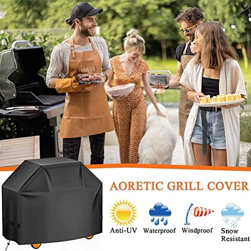 Aoretic Grill Cover, 48 inch BBQ Gas Grill Cover for Outdoor Grill, Charbroil Grill Cover Barbecue Waterproof, Anti-UV for Weber Char-Broil Monument, Dyna-glo Nexgrill Spun Polyester - Image 7