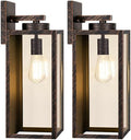 BesLowe 15’’ Large Outdoor Wall Lights, Porch Lights Distressed Brown by BringYourBrightFuture