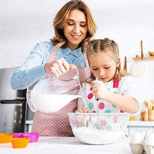 Stainless Steel Egg Whisk, Digead Hand Push Rotary Whisk Blender, whisks for cooking, Hand Push Mixer Stirrer for Blending, Whisking, Beating & Stirring (10+12in) - Image 4