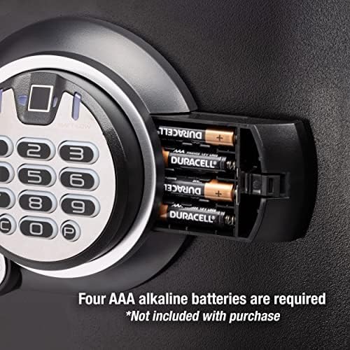 SentrySafe Fireproof and Waterproof Home Safe with Biometric Fingerprint Lock, Keypad, and Key Lock for Securing Money, Jewelry, Documents, 1.23 Cubic Feet, SFW123BTC - Image 4
