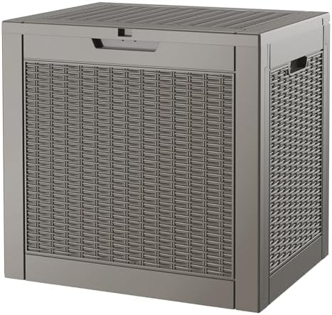 Outdoor Storage Waterproof Deck Box for Patio (31 Gallon, Grey) by Unknown