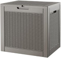 Outdoor Storage Waterproof Deck Box for Patio (32 Gallon, Grey) by Unknown