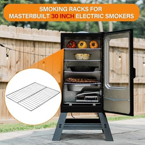 Cooking Grate Replacement Part for Masterbuilt 30 Inch Electric Smoker, 14.6" x 12.2" Grill Grids, Smoker Grates for Masterbuilt MB20071117, 20071117, MB20073519, MB26073519, MB20070421, 2 Pack - Image 3