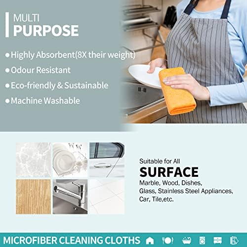 Microfiber Cleaning Cloth - 60 Pack Shop Towels, 12" x 12" Cleaning Rags Lint Free, Reusable Microfiber Towels for Cars Kitchen Automotive House Office - Image 7