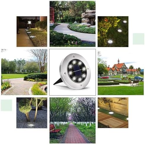 INCX Solar Lights Outdoor Waterproof, Warm White, 16 Pack Ground Lights - Image 6