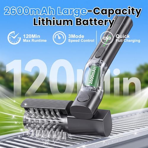 Electric Grill Brush for Outdoor, 2600mAh Cordless BBQ Grill Cleaner - Image 3