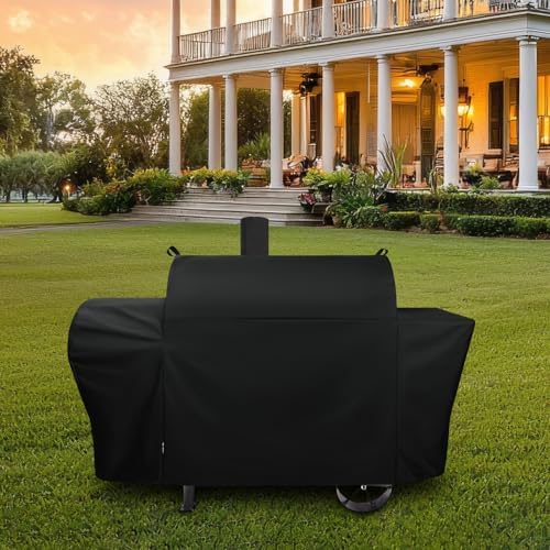 Grill Cover for Oklahoma Joe's Longhorn Combo Grill, Heavy Duty Waterproof Oklahoma Joe's Longhorn Combo Charcoal Gas Smoker BBQ Covers - Image 6