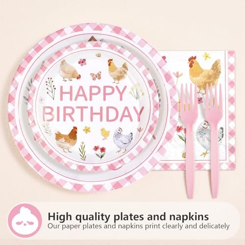 96 Pcs Chicken 1st Birthday Party Decorations, Serves 24 - Image 3